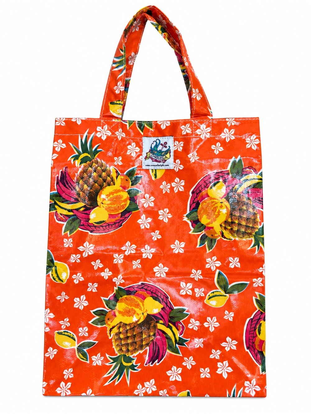 Consuela Orange Fruit Oilcloth Tote Grab N Go Basic Pineapple Citrus